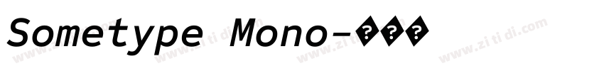 Sometype Mono字体转换
